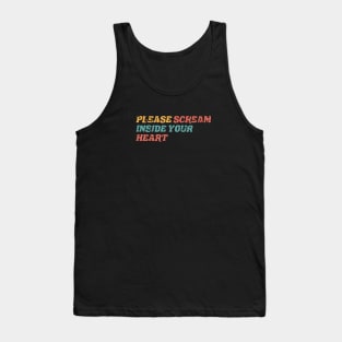 funny 2020 sucks please scream inside your heart Tank Top